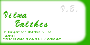 vilma balthes business card